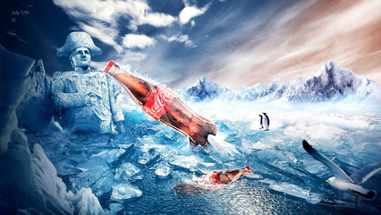 創(chuàng)意可口可樂合成海報(bào)練習(xí)